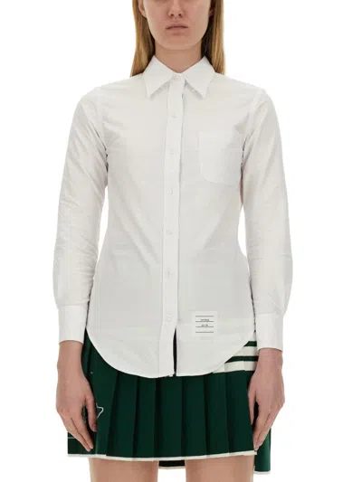 Thom Browne Button-up Shirt With Pointed Collar In Multi
