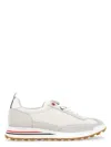 Thom Browne Mesh Low-top Sneakers With Red And Blue In White