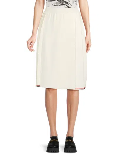 THOM BROWNE WOMEN'S SOLID KNEE LENGTH SKIRT