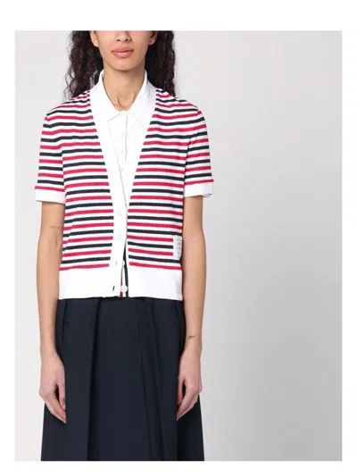 THOM BROWNE WOMEN'S STRIPED CARDIGAN