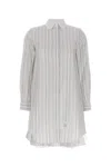 Thom Browne Multicolor Striped Shirt Dress In Multicolor