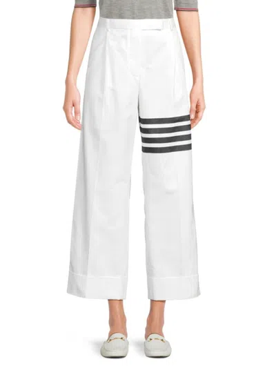 Thom Browne Woman Pants White Size 8 Cotton