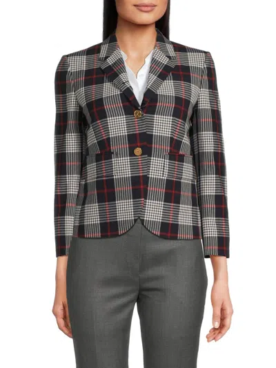 Thom Browne Women's Tartan Wool Sport Coat In Gold