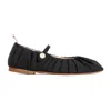 Thom Browne Pleated Ballet Flats In Black