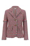 Thom Browne Check-pattern Tweed Jacket In Multicolor
