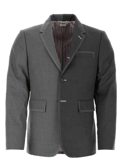 THOM BROWNE WOMEN'S TWO-TONE TWILL BLAZER | SIZE 3 | MJC398C00626 COLOR 035