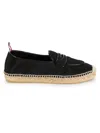 Thom Browne Espadrille Penny Varsity In Black