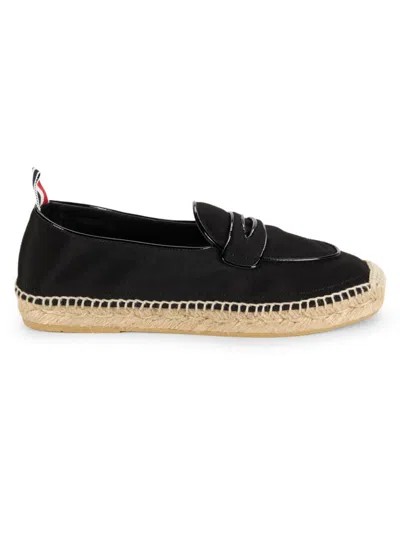 Thom Browne Varsity Penny Loafer Espadrilles In Black