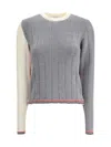 Thom Browne Virgin Wool Sweater In Gray