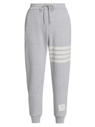 Thom Browne Women's Waffled Cashmere & Wool Four-bar Sweatpants In Light Grey