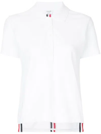 Thom Browne White Rwb Cotton Polo Shirt