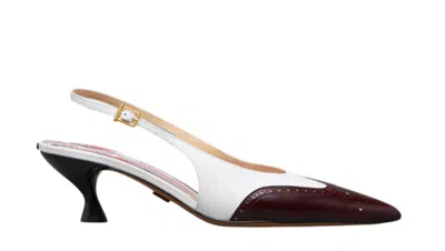 Thom Browne White Slingback Pumps