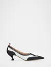 Thom Browne 50mm Wingtip Leather Pumps In Multi