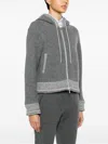 Thom Browne Fleece Zipped-up Cardigan In 055 Lt Grey