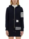 Thom Browne Navy Classic Four Bar Hoodie