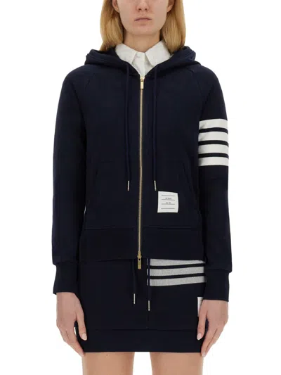 THOM BROWNE THOM BROWNE WOMEN ZIPPER HOODIE