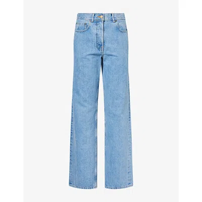 Thom Browne Womens Classic 5-pocket Straight-leg Denim Jeans Light Blue