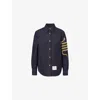 Thom Browne Snake 4-bar Denim Shirt In Blue