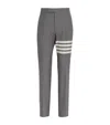 Thom Browne 4-bar Stripes Tailored Wool Pants In Grey