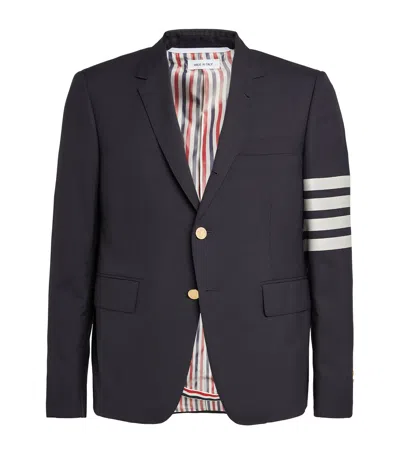 Thom Browne Wool 4-bar Blazer In Navy