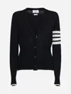 THOM BROWNE WOOL 4-BAR CARDIGAN