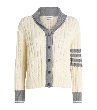 THOM BROWNE WOOL 4-BAR CARDIGAN
