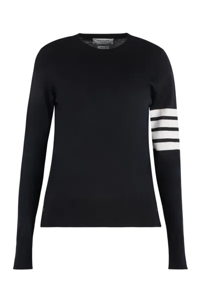 THOM BROWNE THOM BROWNE WOOL 4-BAR RELAXED PULLOVER