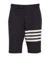 Thom Browne Wool 4-bar Stripe Shorts In Navy