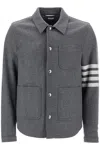 Thom Browne Wool And Cashmere Blend Oversh In Grey