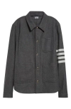 Thom Browne Med Grey Wool Casual Jacket In Gray