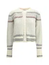 Thom Browne Wool And Mohair Cardigan In Neutral