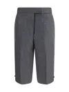 Thom Browne Wool Bermuda Shorts In Gray