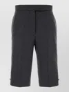 Thom Browne Wool Bermuda Shorts With Back And Side Pockets In Gray