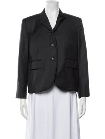 Pre-owned Thom Browne Wool Blazer In Black/grey