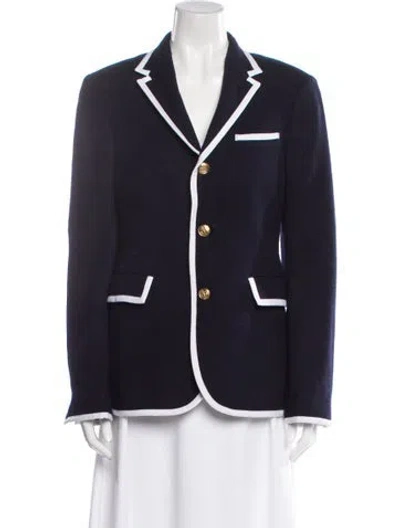 Pre-owned Thom Browne Wool Blazer In Blue