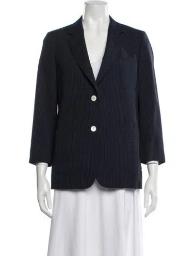 Pre-owned Thom Browne Wool Blazer In Blue