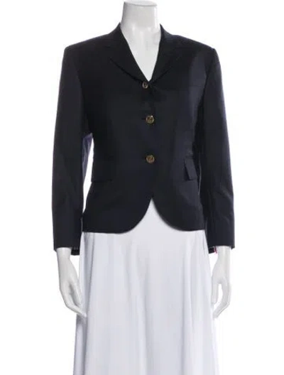 Pre-owned Thom Browne Wool Blazer In Blue