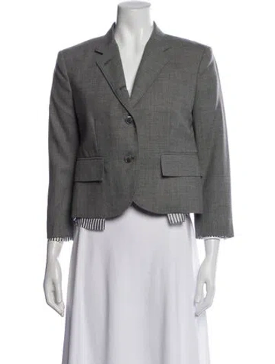 Pre-owned Thom Browne Wool Blazer In Gray