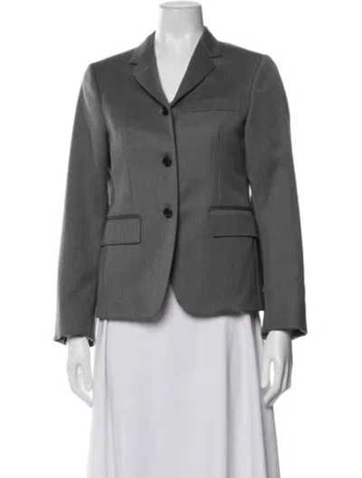 Pre-owned Thom Browne Wool Blazer In Gray