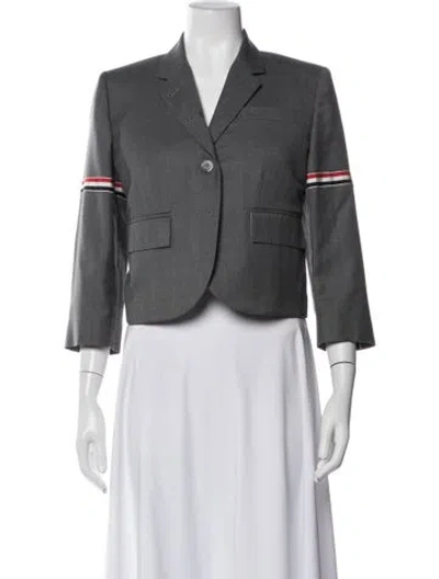 Pre-owned Thom Browne Wool Blazer In Gray