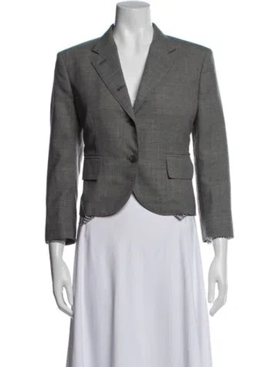 Pre-owned Thom Browne Wool Blazer In Gray