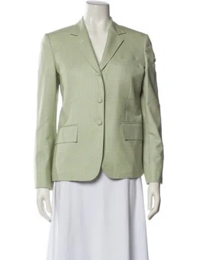 Pre-owned Thom Browne Wool Blazer In Green
