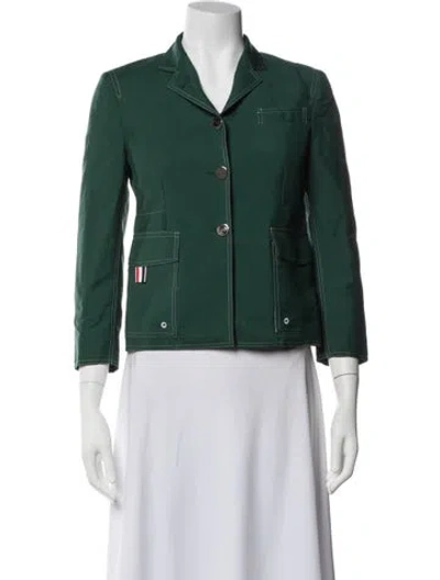 Pre-owned Thom Browne Wool Blazer In Green