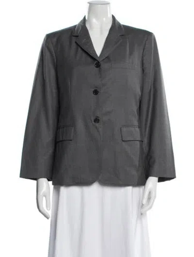 Pre-owned Thom Browne Wool Blazer In Grey