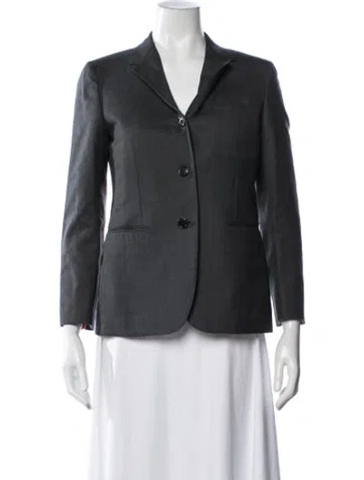 Pre-owned Thom Browne Wool Blazer In Grey