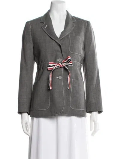 Pre-owned Thom Browne Wool Blazer W/ Tags In Gray