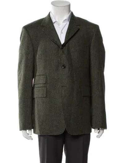 Pre-owned Thom Browne Wool Blazer W/ Tags In Green