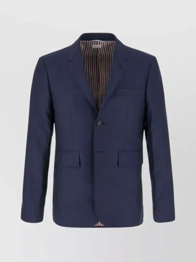 Thom Browne Wool Blazer With Central Back Slit In 440