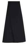 Thom Browne Wool Blend A-line Midi Skirt In Black