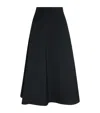 Thom Browne Wool-blend A-line Midi Skirt In Black